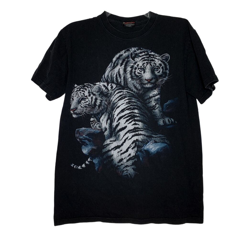 Snow Tiger Graphic Tee Shirt Size Medium Hot Rock